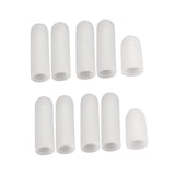 Maxbell Maxbell 10Pcs Thumb Protectors Splint Gel Finger Sleeves Caps Cover Tube White