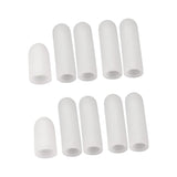 Maxbell Maxbell 10Pcs Thumb Protectors Splint Gel Finger Sleeves Caps Cover Tube White