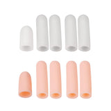 Maxbell Maxbell 10Pcs Thumb Protectors Splint Gel Finger Sleeves Caps Cover Tube Skin+White