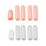 Maxbell Maxbell 10Pcs Thumb Protectors Splint Gel Finger Sleeves Caps Cover Tube Skin+White