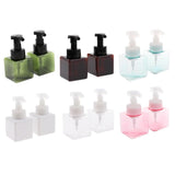 Maxbell Maxbell 2Pcs 250ml Square Foam Lotion Pump Bottle Dispenser Vials Jar White