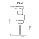 Maxbell Maxbell 2Pcs 250ml Square Foam Lotion Pump Bottle Dispenser Vials Jar White