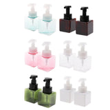 Maxbell Maxbell 2Pcs 250ml Square Foam Lotion Pump Bottle Dispenser Vials Jar White