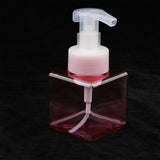 Maxbell Maxbell 2Pcs 250ml Square Foam Lotion Pump Bottle Dispenser Vials Jar Clear Pink