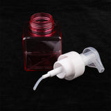 Maxbell Maxbell 2Pcs 250ml Square Foam Lotion Pump Bottle Dispenser Vials Jar Clear Pink
