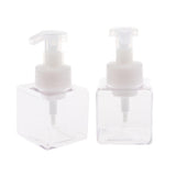 Maxbell Maxbell 2Pcs 250ml Square Foam Lotion Pump Bottle Dispenser Vials Jar Clear