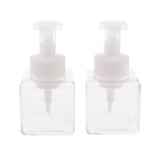 Maxbell Maxbell 2Pcs 250ml Square Foam Lotion Pump Bottle Dispenser Vials Jar Clear