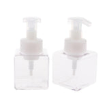 Maxbell Maxbell 2Pcs 250ml Square Foam Lotion Pump Bottle Dispenser Vials Jar Clear