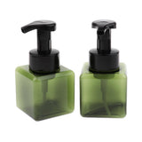 Maxbell Maxbell 2Pcs 250ml Square Foam Lotion Pump Bottle Dispenser Vials Jar Dark Green