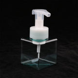 Maxbell Maxbell 2Pcs 250ml Square Foam Lotion Pump Bottle Dispenser Vials Jar Clear Blue