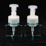 Maxbell Maxbell 2Pcs 250ml Square Foam Lotion Pump Bottle Dispenser Vials Jar Clear Blue