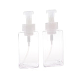 Maxbell Maxbell Empty Plastic Square Pump Bottle Jar Foam Dispenser for Liquid Lotion Clear