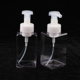 Maxbell Maxbell Empty Plastic Square Pump Bottle Jar Foam Dispenser for Liquid Lotion Clear