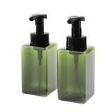 Maxbell Maxbell Empty Plastic Square Pump Bottle Jar Foam Dispenser for Liquid Lotion Green