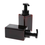 Maxbell Maxbell Empty Plastic Square Pump Bottle Jar Foam Dispenser for Liquid Lotion Brown