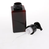 Maxbell Maxbell Empty Plastic Square Pump Bottle Jar Foam Dispenser for Liquid Lotion Brown