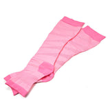 Maxbell Maxbell 1 Pair Women Open Toe Compression Socks Sleeves For Sports Running Pink