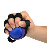 Maxbell Maxbell Portable Hand Grip Ball Finger Massage Training Stress Reliever Blue-Adults