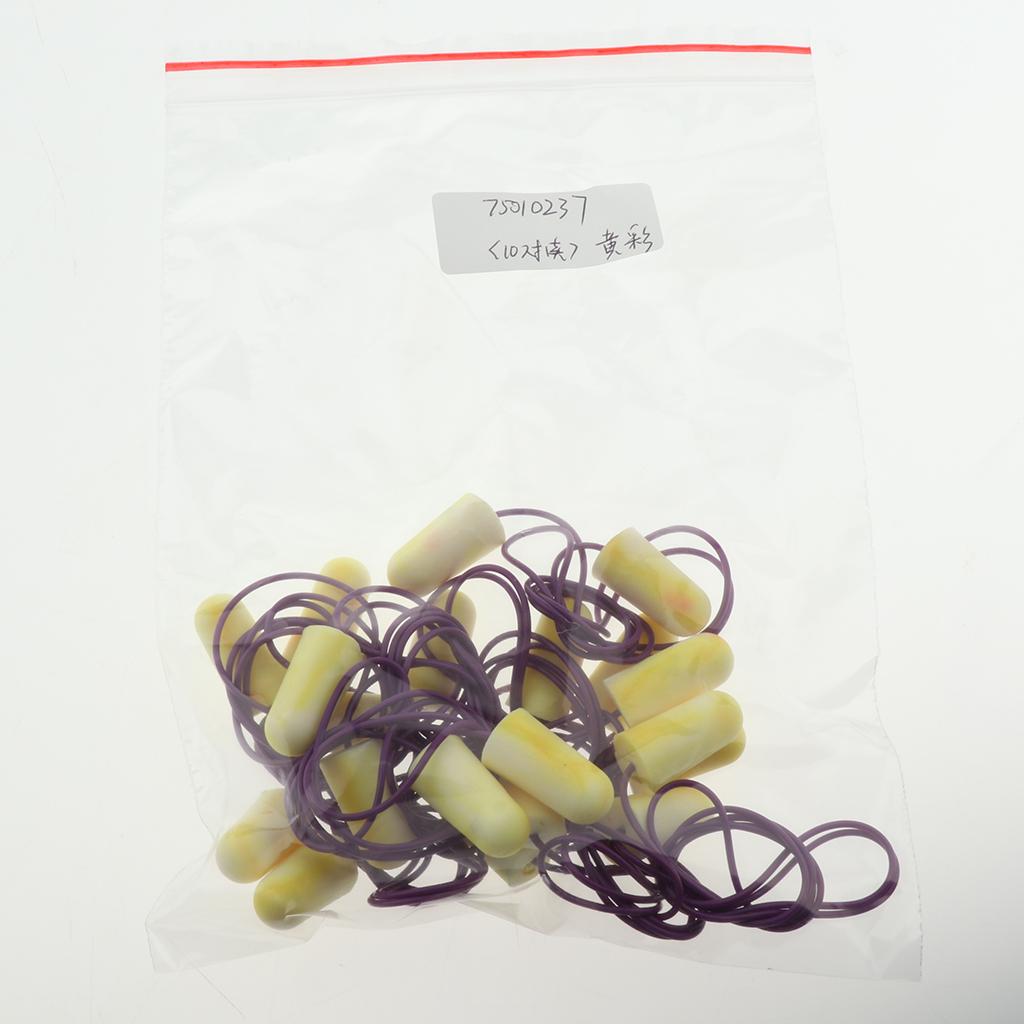 Maxbell Maxbell 10Pairs Adults Foam Sleep Ear Plugs Noise Reduction Sleeping Earplugs Yellow