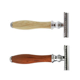 Maxbell 2 Pieces Classic Double Edge Safety Razor Vintage Shaver Aluminium Alloy