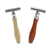Maxbell 2 Pieces Classic Double Edge Safety Razor Vintage Shaver Aluminium Alloy