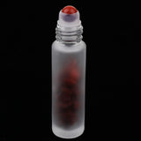 Maxbell Maxbell 2Pcs Empty 10ML Frosted Glass Essential Oil Roller Bottle Red Jasper