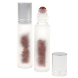 Maxbell Maxbell 2Pcs Empty 10ML Frosted Glass Essential Oil Roller Bottle Red Jasper