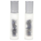 Maxbell Maxbell 2X 10ml Empty Frosted Glass Perfume Roller Ball Bottles Blue-veined