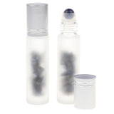 Maxbell Maxbell 2X 10ml Empty Frosted Glass Perfume Roller Ball Bottles Blue-veined