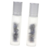 Maxbell Maxbell 2X 10ml Empty Frosted Glass Perfume Roller Ball Bottles Blue-veined