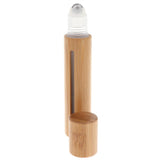 Maxbell Maxbell 15ML Empty Bamboo Shell PP Perfume Roller Ball Bottle Case Steel Bead Head