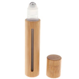 Maxbell Maxbell 15ML Empty Bamboo Shell PP Perfume Roller Ball Bottle Case Steel Bead Head