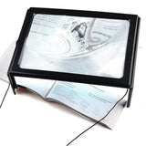 Maxbell Maxbell Triple Full Page Reading Magnifier with 4 LED Lights for Seniors Presbyopic