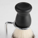 Maxbell Maxbell Mens Shaving Brush In Black Plastic Handle & Iron alloy Brush Stand Set
