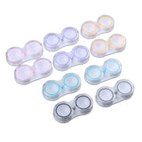 Maxbell 10 Pieces Portable Contact Lens Soaking Case Container Holder Storage Box
