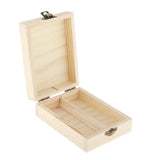 Maxbell Maxbell 2 Grids 50ml Handmade Wooden Essential Oil Display Storage Box Carrying Case