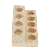 Maxbell Maxbell 2 Layers 9 Slots Wooden Essential Oil Display Case Storage Rack Tray Holder