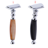 Maxbell Maxbell Men Double Edge Safety Shaving Razor Moustache Grooming Tool Light Brown