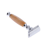 Maxbell Maxbell Men Double Edge Safety Shaving Razor Moustache Grooming Tool Light Brown