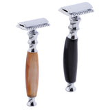 Maxbell Maxbell Men Double Edge Safety Shaving Razor Moustache Grooming Tool Light Brown