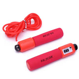 Maxbell Maxbell Adjustable Jump Rope Workout Skipping Cord with Automatic Counter Red