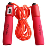 Maxbell Maxbell Adjustable Jump Rope Workout Skipping Cord with Automatic Counter Red