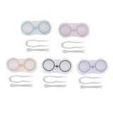 Maxbell Maxbell 5Pcs Portable Contact Lens Soaking Case Container Holder Storage Box Pink