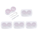 Maxbell Maxbell 5Pcs Portable Contact Lens Soaking Case Container Holder Storage Box Pink