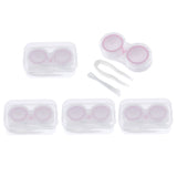 Maxbell Maxbell 5Pcs Portable Contact Lens Soaking Case Container Holder Storage Box Pink