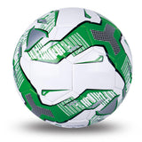 Maxbell Maxbell Size 5 PU Leather Indoor Outdoor Training Football Net Needle Green+White