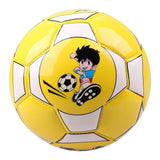 Maxbell Children Football PU Leather Ball Multicolor Kids Play Soccer Yellow+White