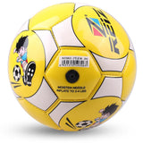Maxbell Children Football PU Leather Ball Multicolor Kids Play Soccer Yellow+White