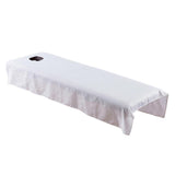 Maxbell Maxbell Beauty Massage SPA Treatment Bed Table Cover Sheet w/Face Hole White