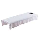 Maxbell Maxbell Beauty Massage SPA Treatment Bed Table Cover Sheet w/Face Hole White